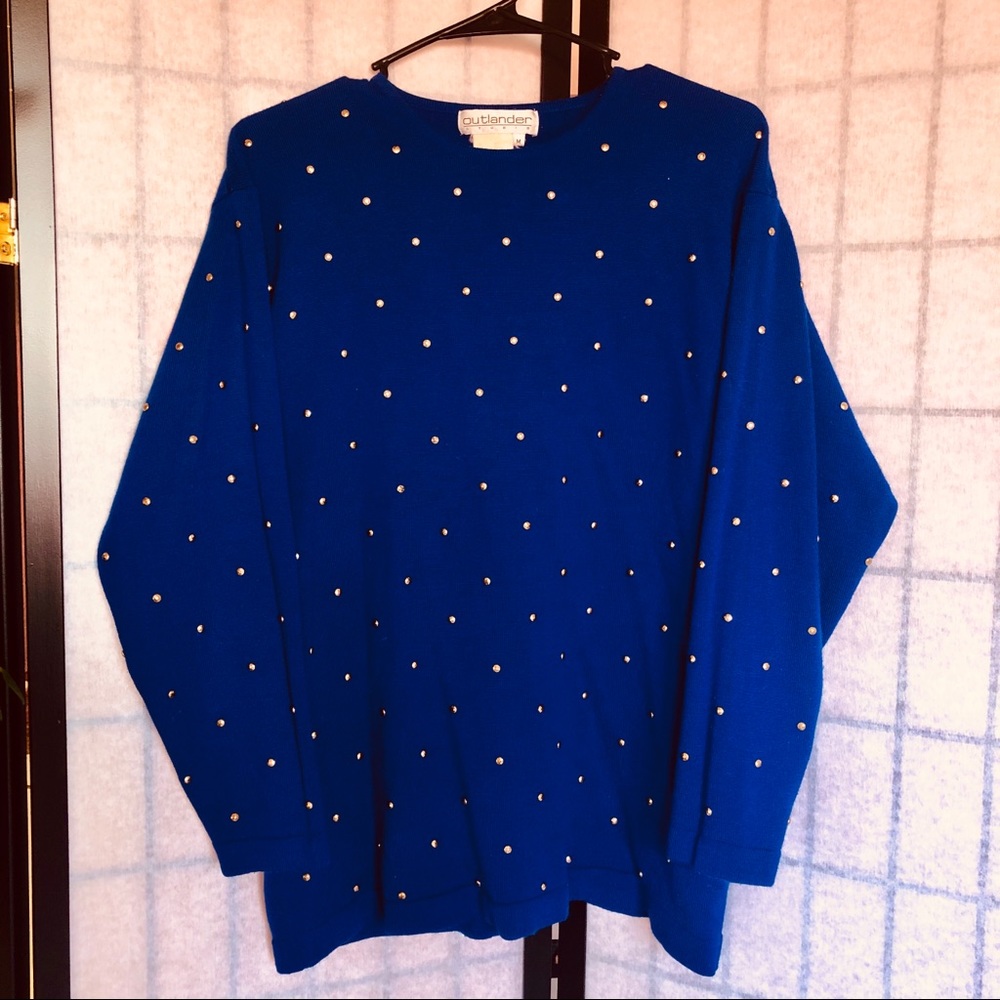 Vintage oversized studded sweater